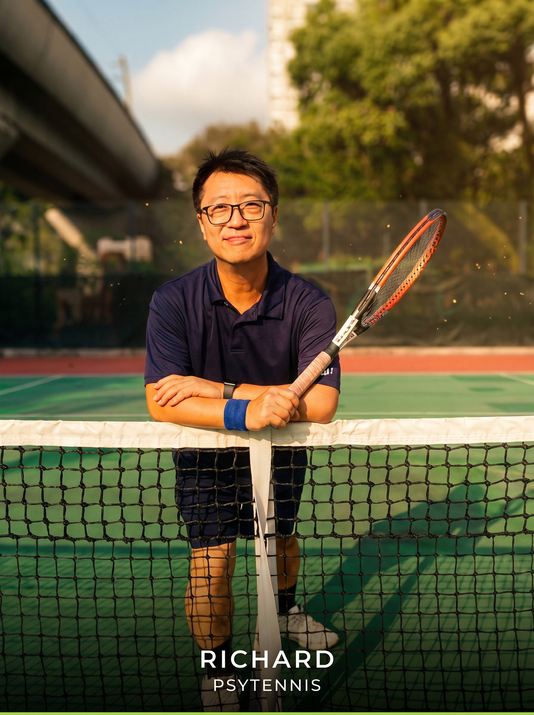 網球教練 Richard 於球場
